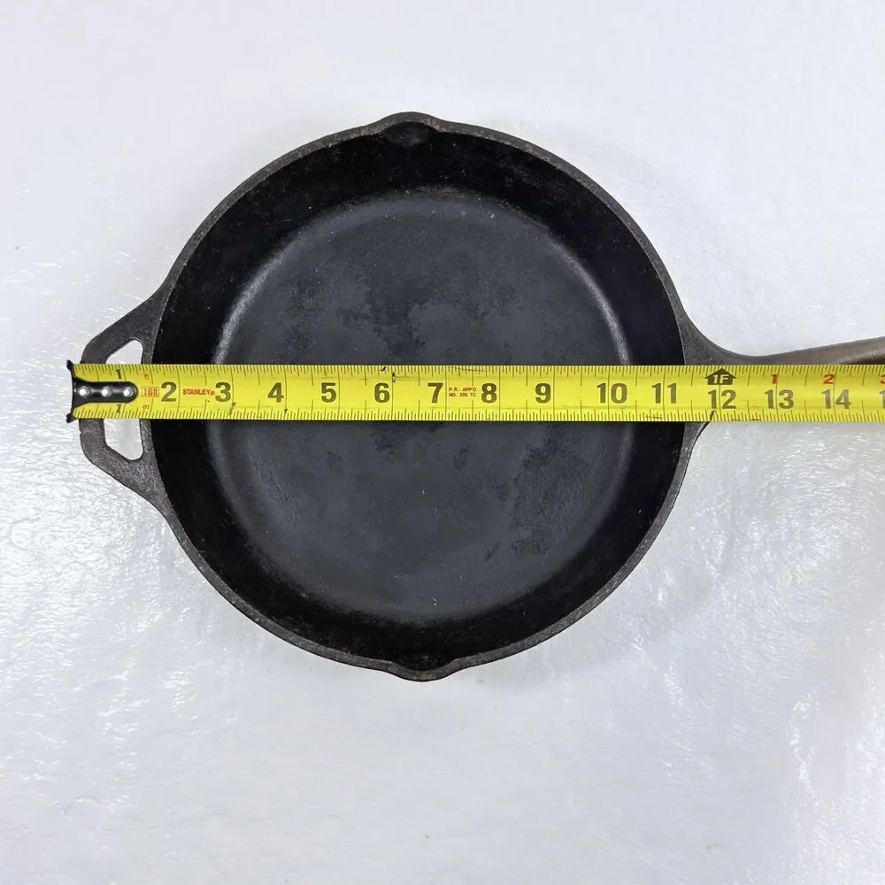 Vintage Lodge Cast Iron Skillet 8SK Heat Ring Double Handle 10